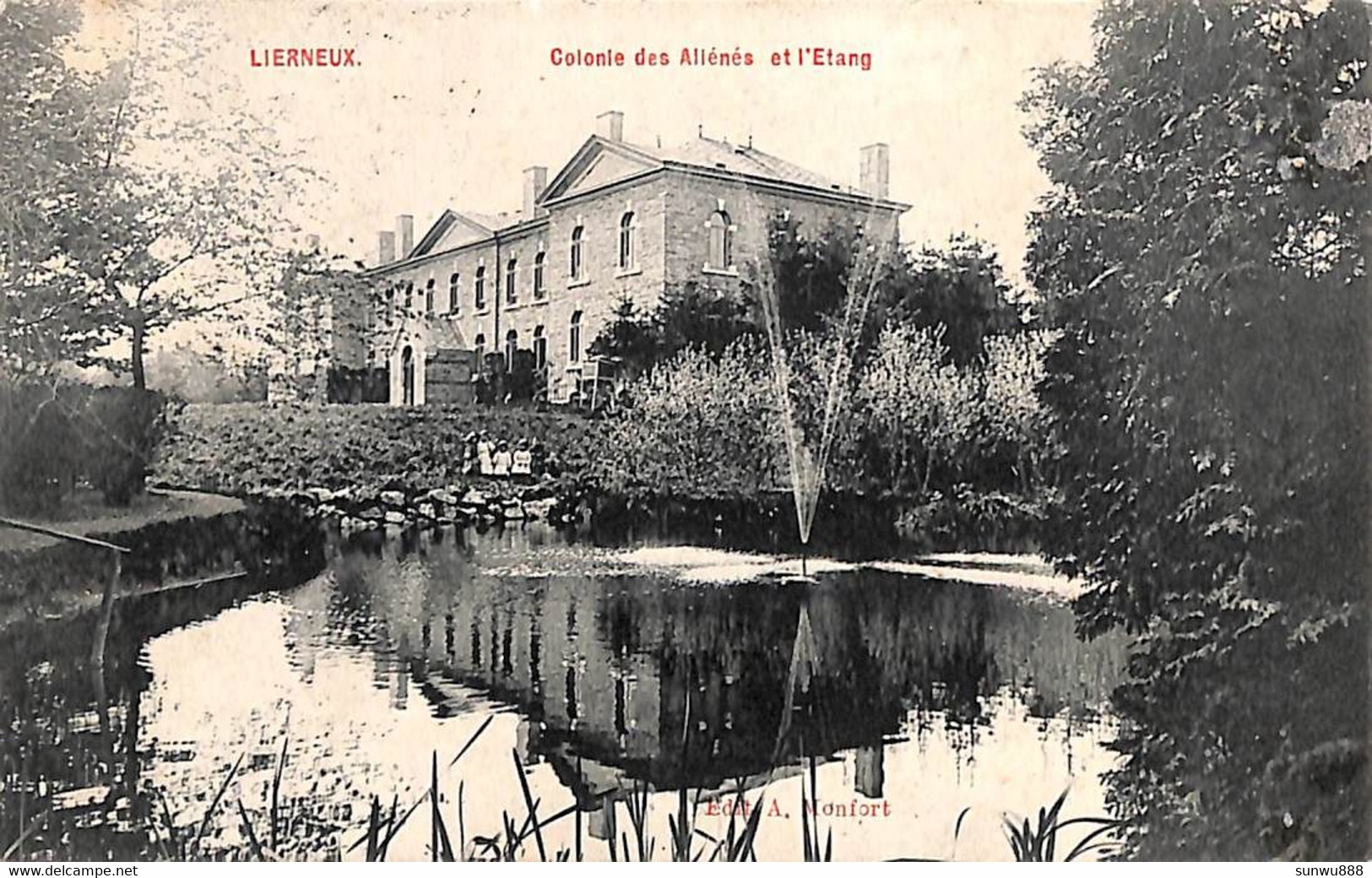 Lierneux - Colonie Des Aliénés Et L'Etang (animée, Edit Monfort 1908) - Lierneux