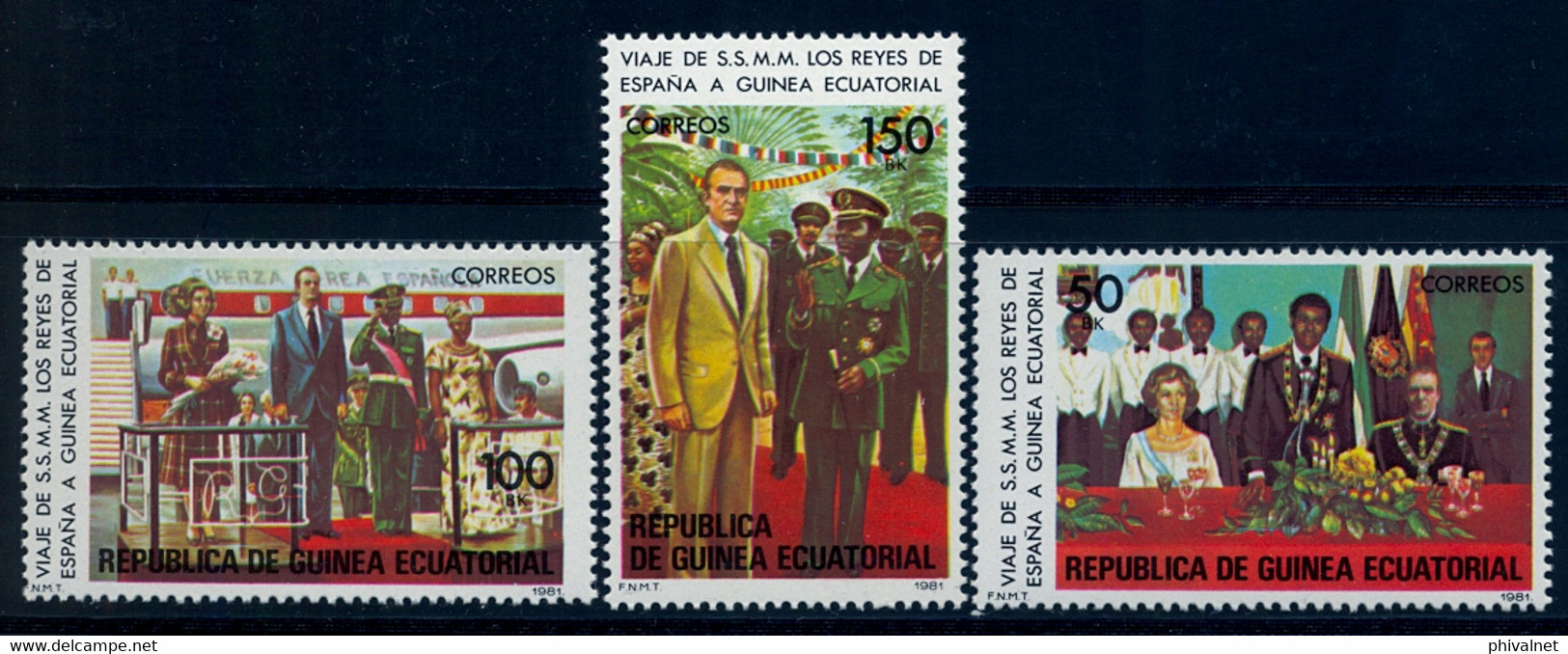 GUINEA ECUATORIAL , ED. 27 / 29 ** , VIAJES DE SS.MM. LOS REYES DE ESPAÑA - Equatoriaal Guinea