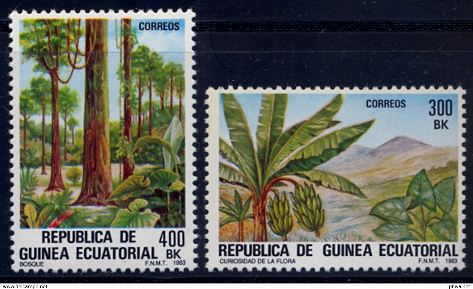 GUINEA ECUATORIAL , ED. 47 / 48 ** , FLORA AUTÓCTONA - Äquatorial-Guinea