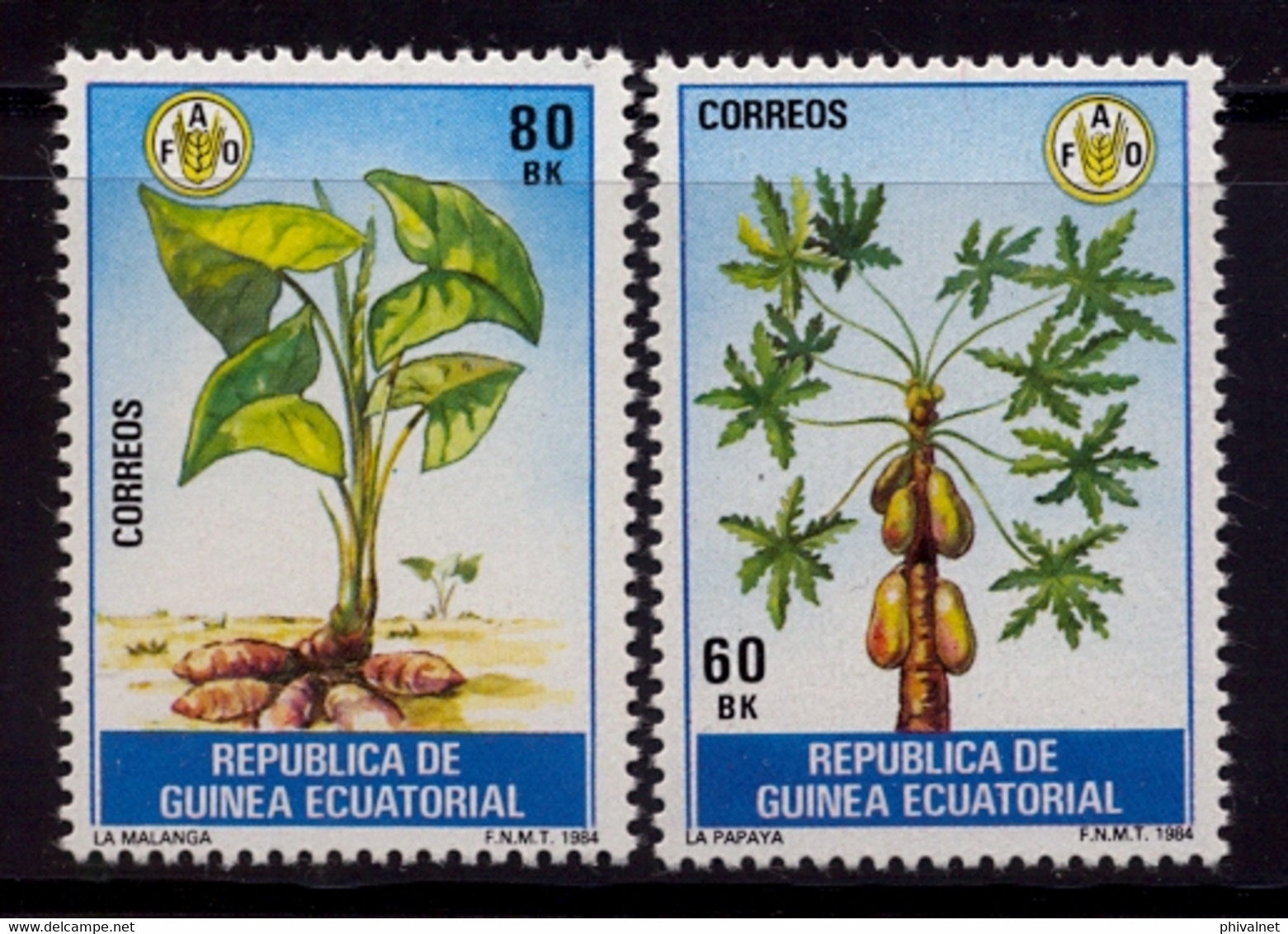 GUINEA ECUATORIAL , ED. 55 / 56 ** , DIA MUNDIAL DE LA ALIMENTACIÓN - Guinée Equatoriale