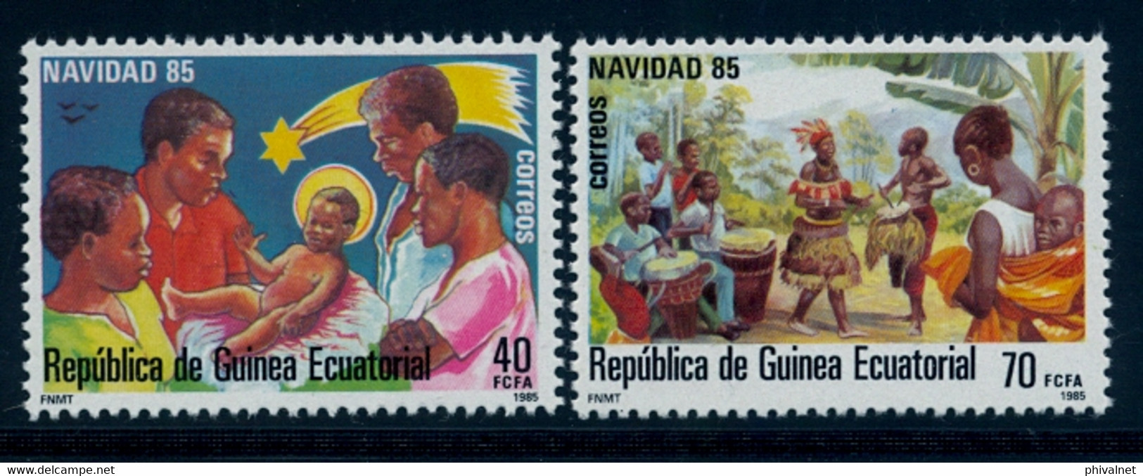 GUINEA ECUATORIAL , ED. 71 / 72 ** , NAVIDAD 1985 - Equatoriaal Guinea