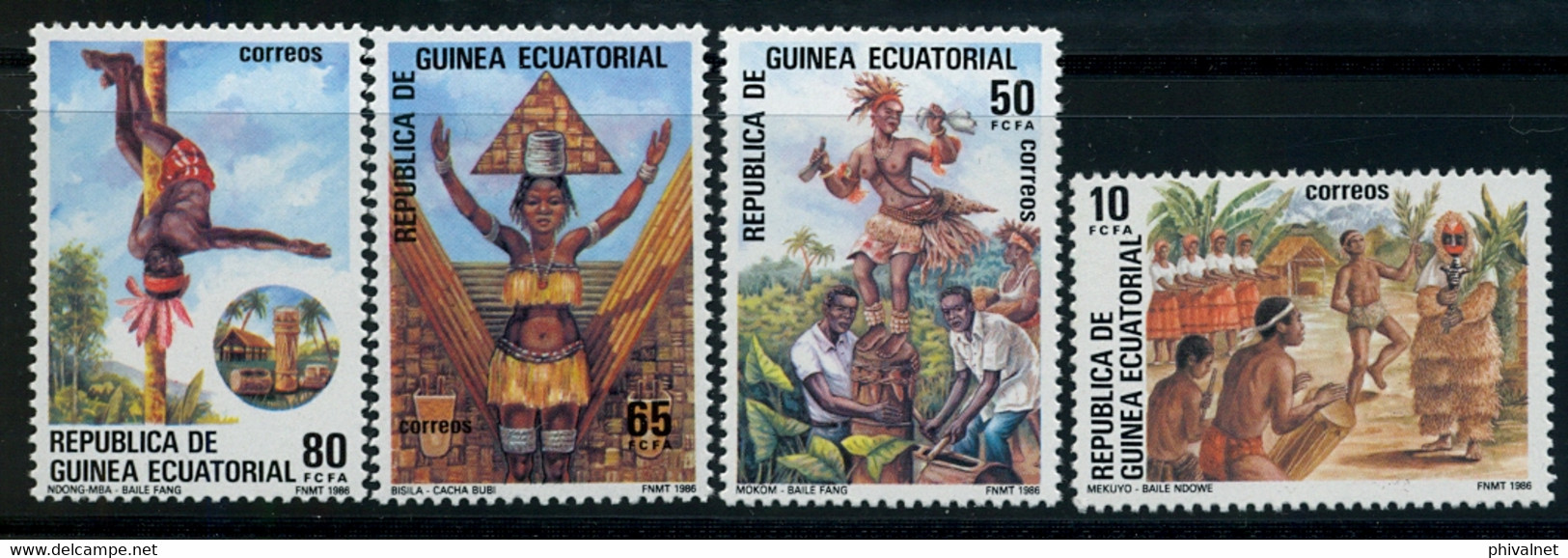 GUINEA ECUATORIAL , ED. 77 / 80 ** , FOLCLORE - Guinea Equatoriale