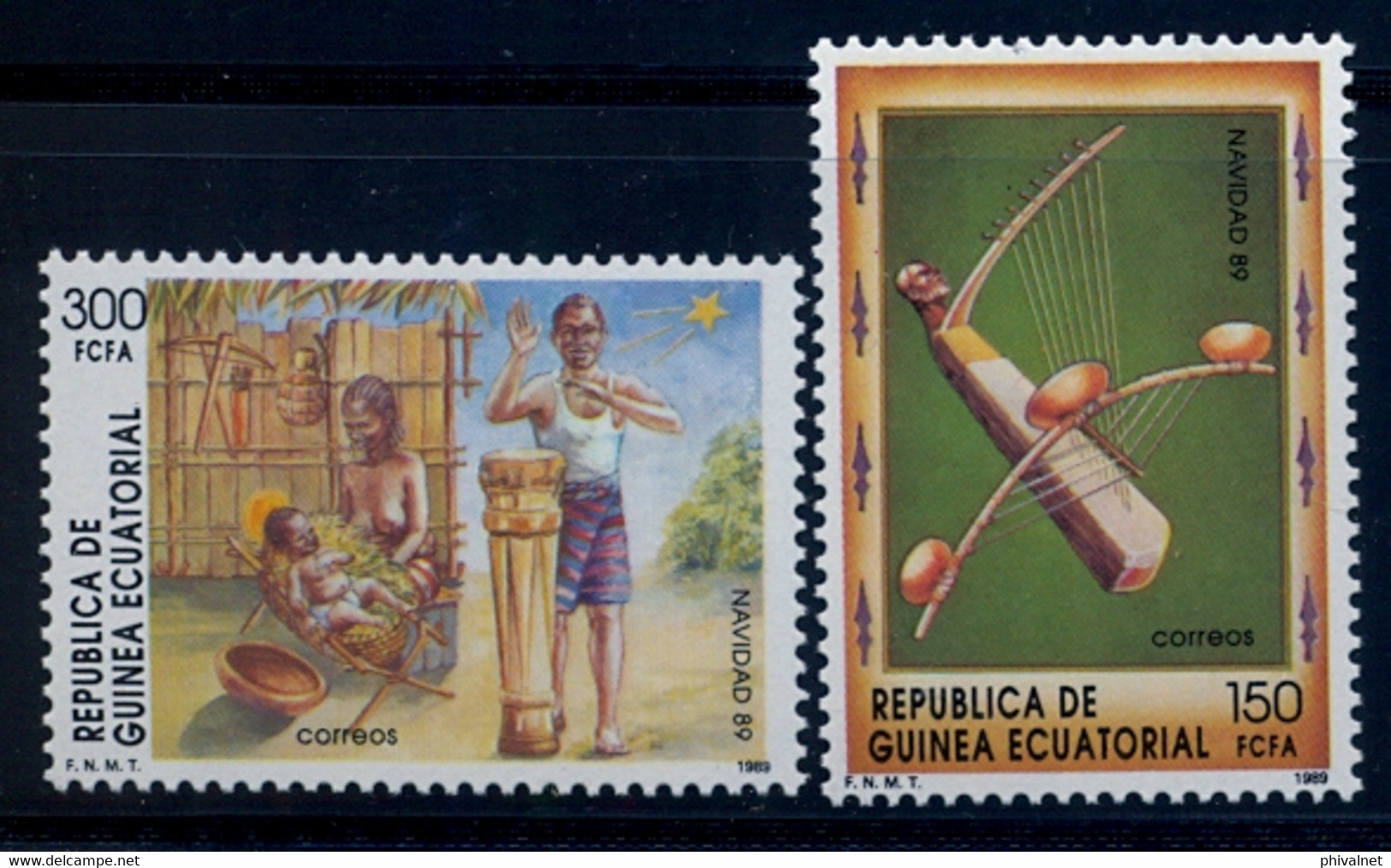 GUINEA ECUATORIAL , ED. 118 / 119 ** , NAVIDAD 1989 - Guinea Equatoriale