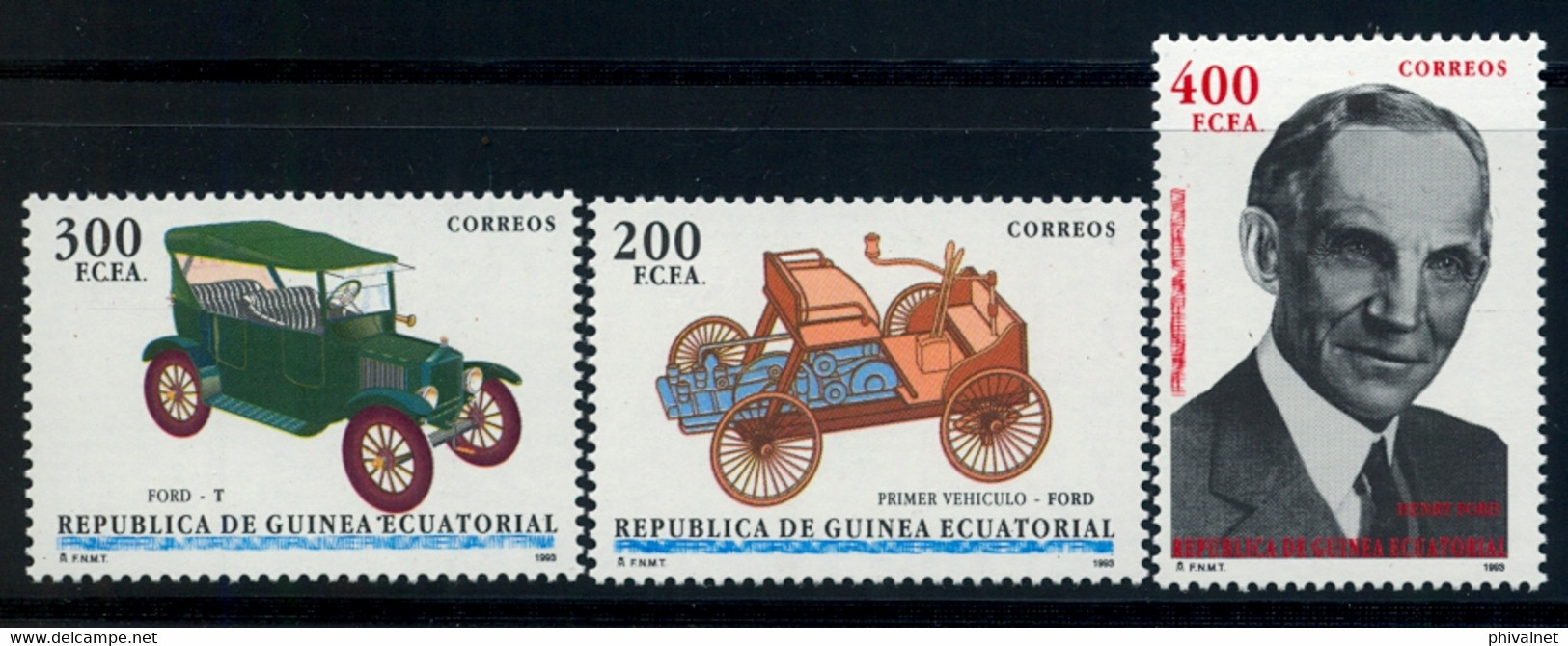 GUINEA ECUATORIAL , ED. 171 / 173 ** , HOMENAJE A HENRY FORD , COCHES , CARS , AUTOMÓVILES - Guinea Equatoriale