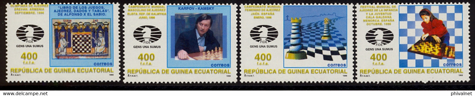 GUINEA ECUATORIAL , ED. 222 / 225 ** , AJEDREZ , CHESS , KARPOV - Guinea Equatoriale