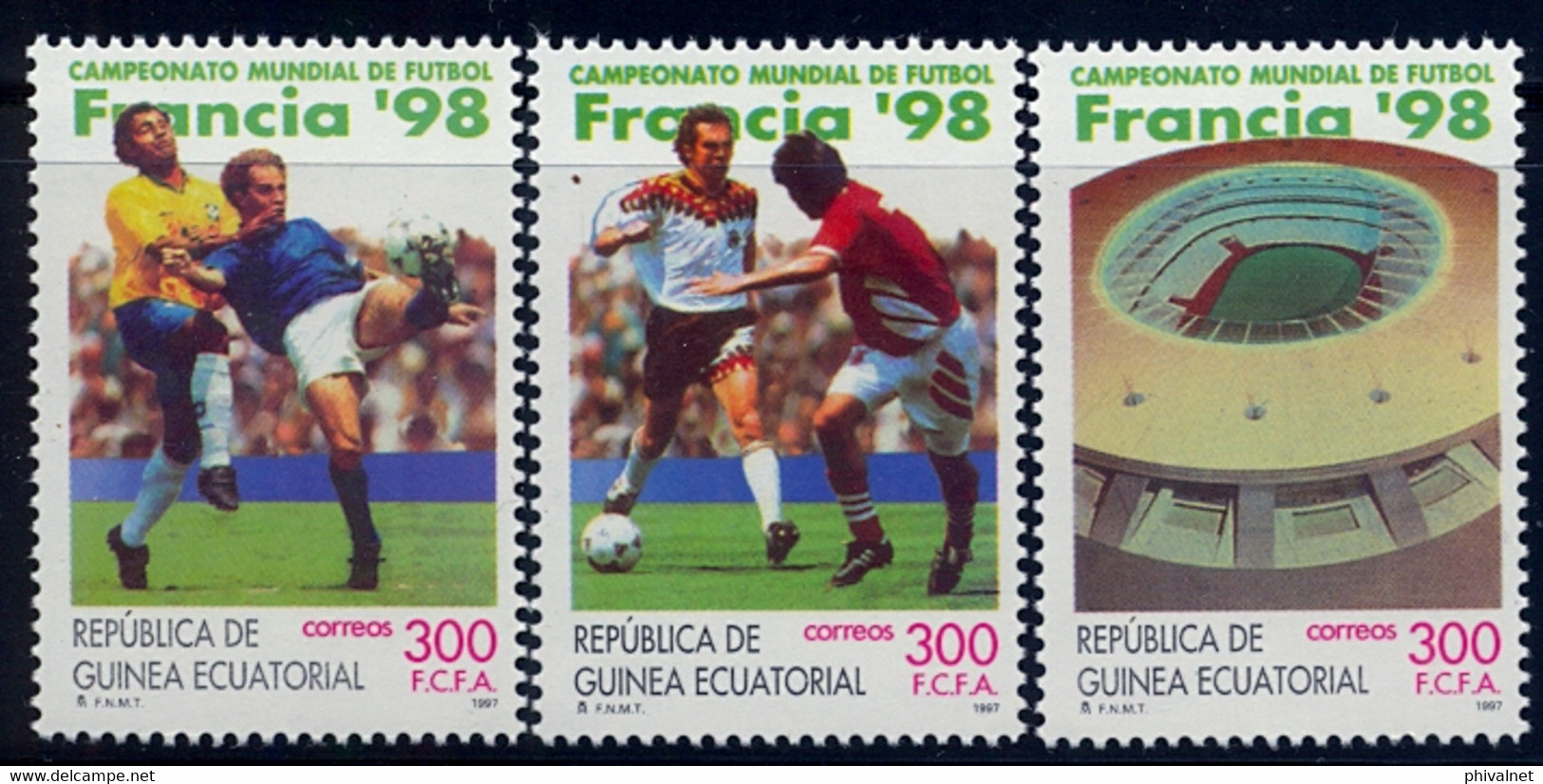 GUINEA ECUATORIAL , ED. 241 / 243 **, CAMPEONATO MUNDIAL DE FÚTBOL , FRANCIA 98 , FOOTBALL , SOCCER - Guinea Equatoriale