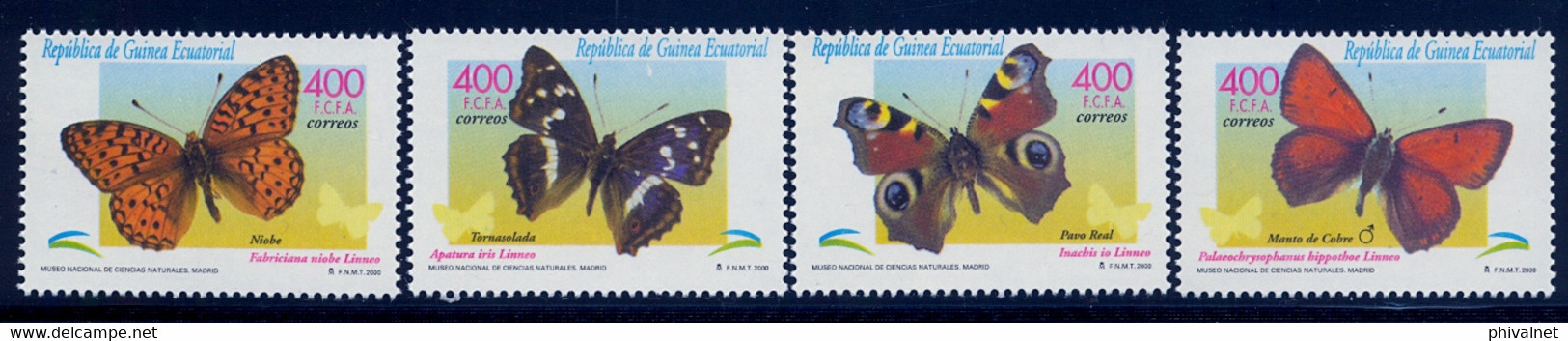 GUINEA ECUATORIAL , ED. 267 / 270 **, MARIPOSAS , BUTTERFLIES - Guinea Ecuatorial