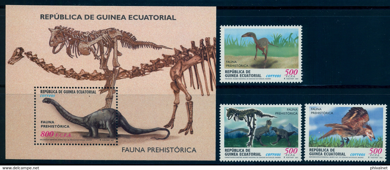 GUINEA ECUATORIAL , ED. 284 / 287  **, FAUNA PREHISTÓRICA , DINOSAURIOS - Äquatorial-Guinea