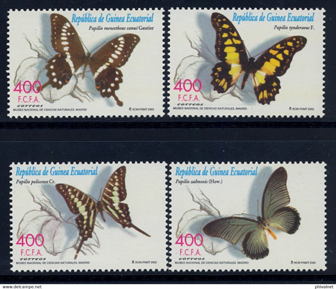 GUINEA ECUATORIAL , ED. 296 / 299  **, MARIPOSAS DE ÁFRICA , BUTTERFLIES , PAPILLON - Guinée Equatoriale