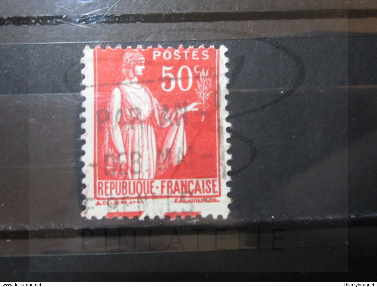 VEND BEAU TIMBRE DE FRANCE N° 283 , PIQUAGE DECALE !!! (c) - Usati