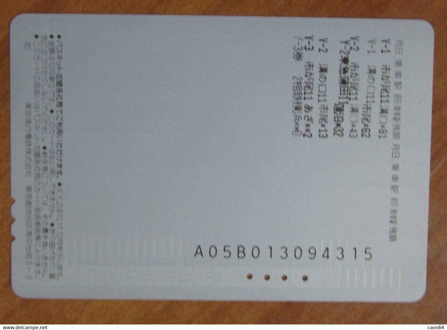 GIAPPONE Ticket Biglietto Bus Metro Treni Animali Pinguini Card 1000 ¥ - Usato - Mondo