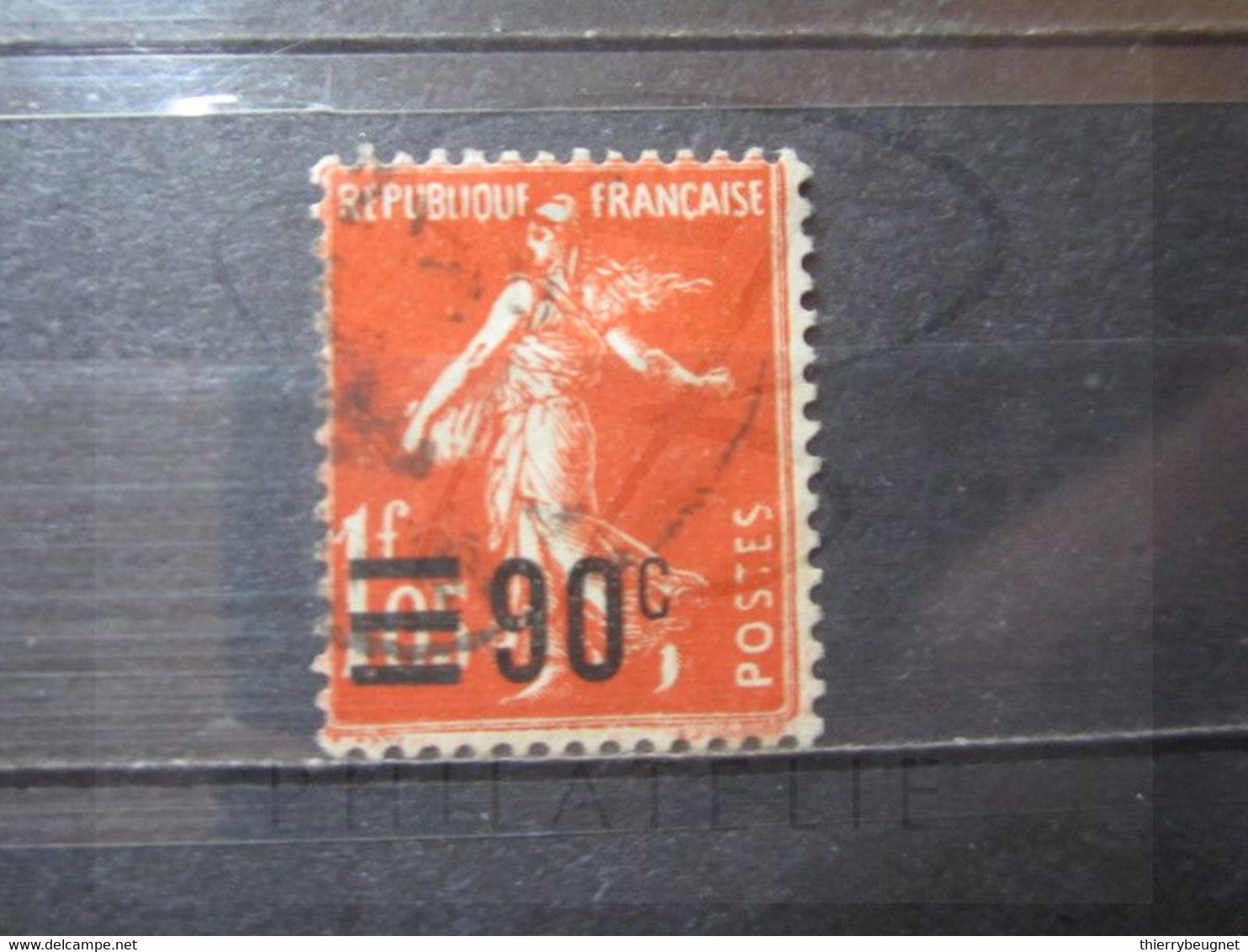 VEND BEAU TIMBRE DE FRANCE N° 227 , " T " DE " POSTES " TRONQUE !!! - Gebruikt