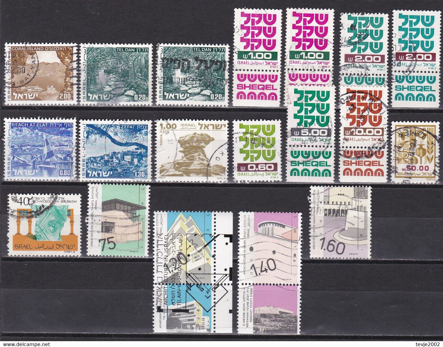 Israel - Freimarken Mit Unterschiedlichen Phosphorstreifen - Gestempelt Used - Colecciones & Series