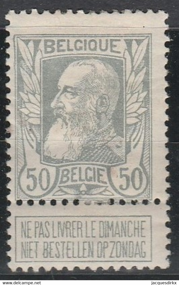 Belgie    .  OBP  .   78  (2 Scans)       .   *     .   Ongebruikt  Met Gom       .    /   .    Neuf Avec Gomme - 1905 Thick Beard