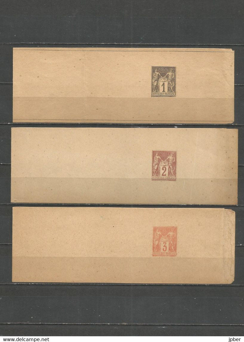 France - Type Sage - Bandes Pour Journaux Neuves - 1,2 Et 3 Cts - Wikkels Voor Tijdschriften