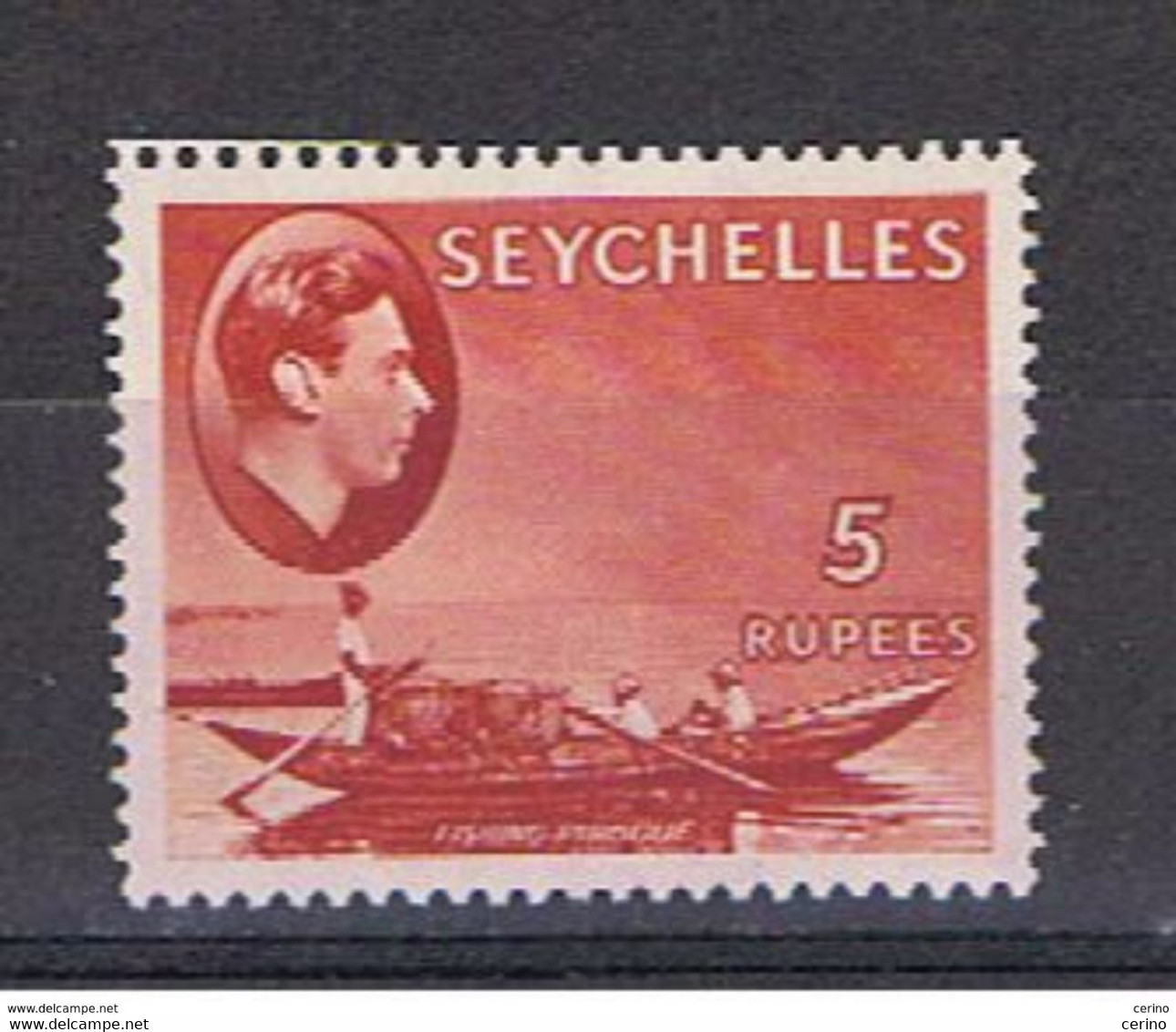 SEYCHELLES:  1938  GEORGE  VI°  -  5 R. UNUSED  STAMPS  -  YV/TELL. 132 - Seychellen (...-1976)