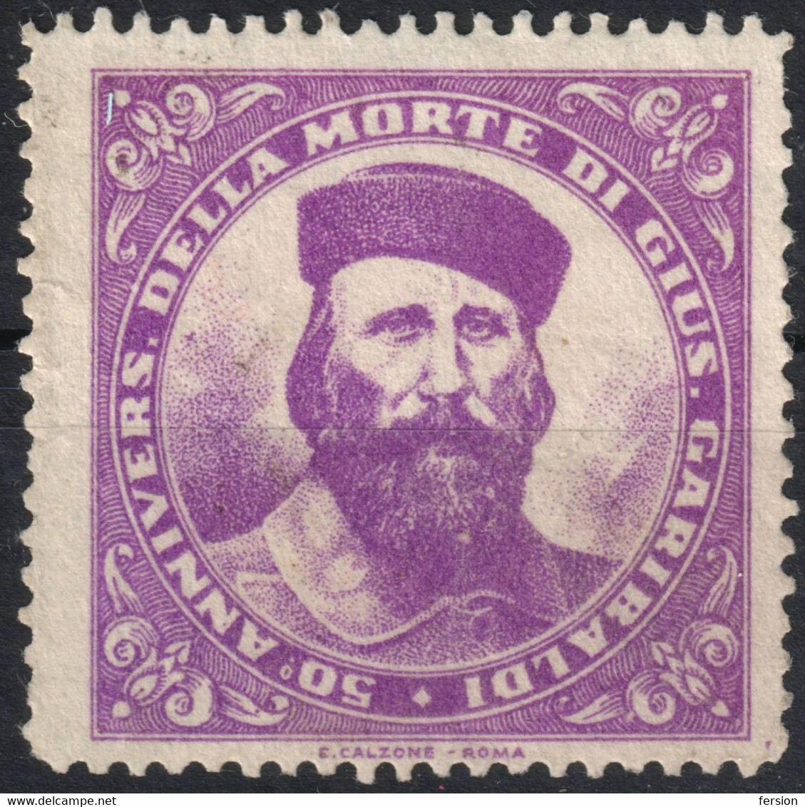 Giuseppe Garibaldi - Anniv. Of Death 50th - ITALY - 1932 - Used LABEL VIGNETTE CINDERELLA - Zegels Voor Reclameomslagen (BLP)