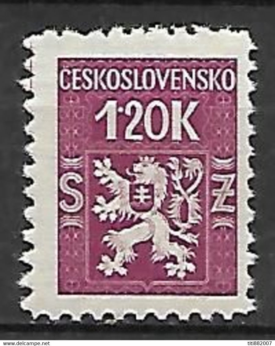 TCHECOSLOVAQUIE   -    SERVICE  -  1946.   Y&T N° 3 ** .   Lion Héraldique. - Official Stamps