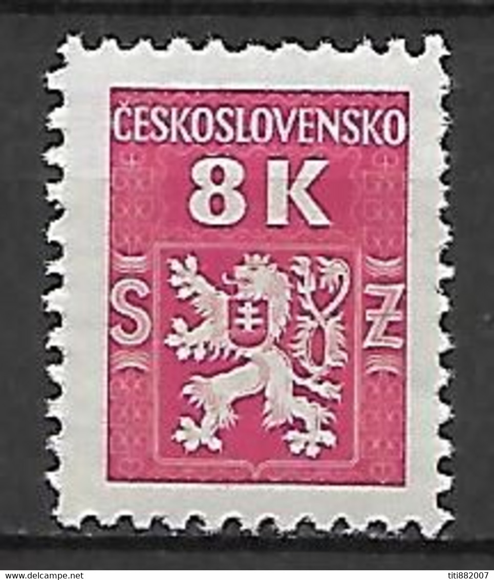 TCHECOSLOVAQUIE   -    SERVICE  -  1946.   Y&T N° 7 ** .   Lion Héraldique. - Official Stamps