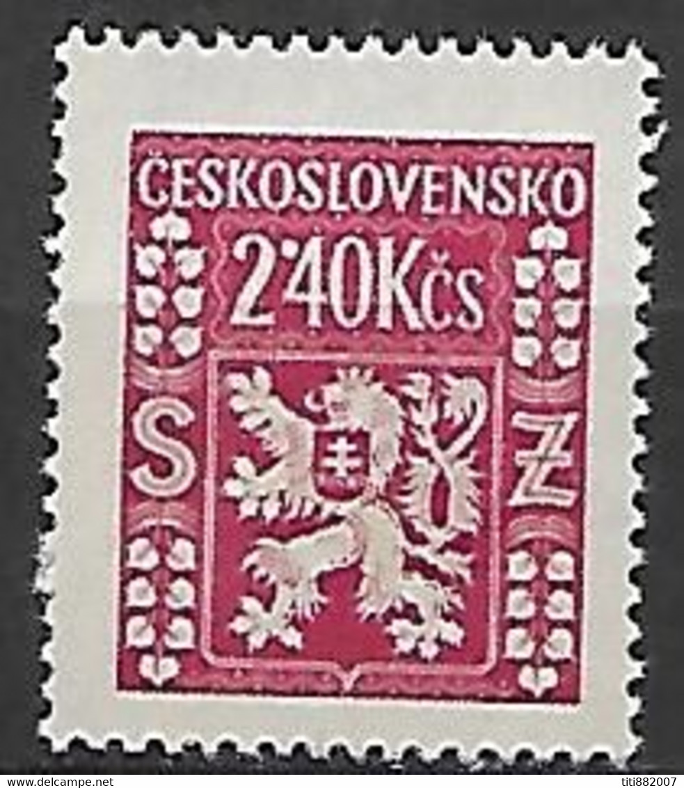 TCHECOSLOVAQUIE   -    SERVICE  -  1947 .   Y&T N° 12 ** .   Lion Héraldique. - Official Stamps