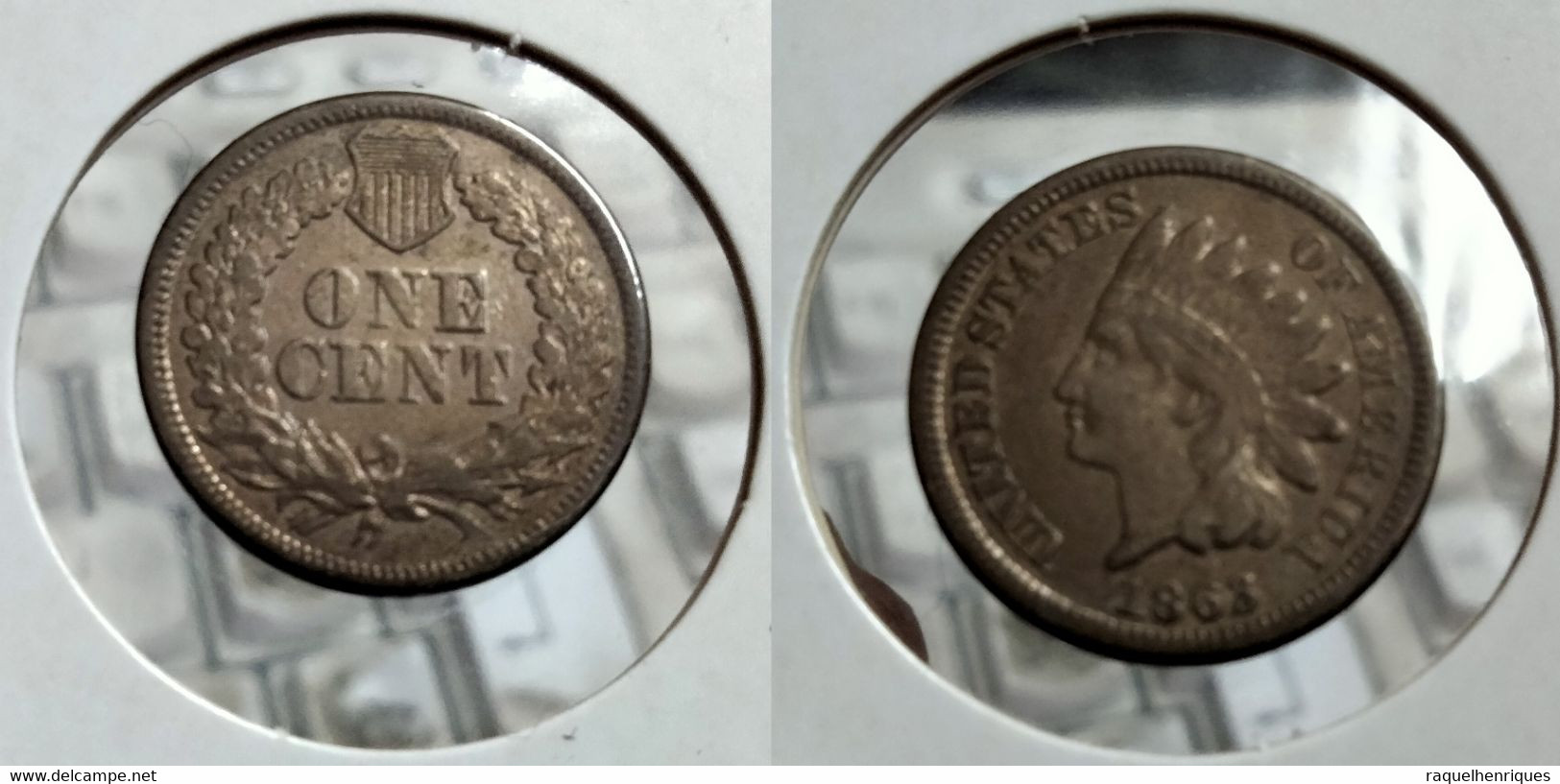 United States One Cent 1863 Indian Head Km#90 (G#01-40) - 1859-1909: Indian Head