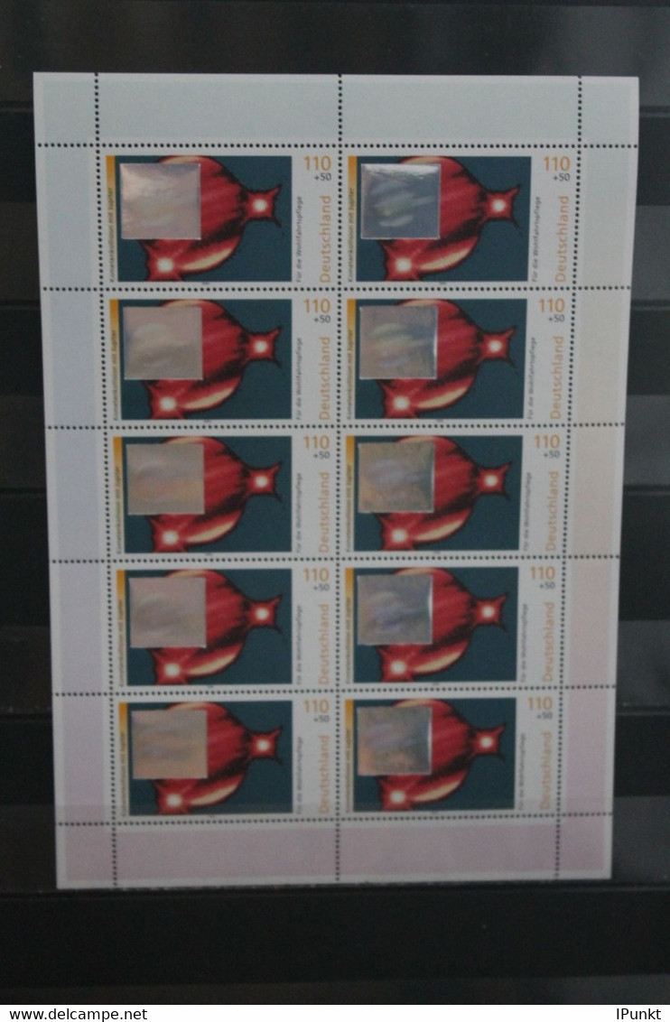 Deutschland, 1999, Hologramm, Für Die Wohlfahrtspflege: Der Kosmos, MiNr. 2080-81, Zehnerbogen, MNH - Hologramme