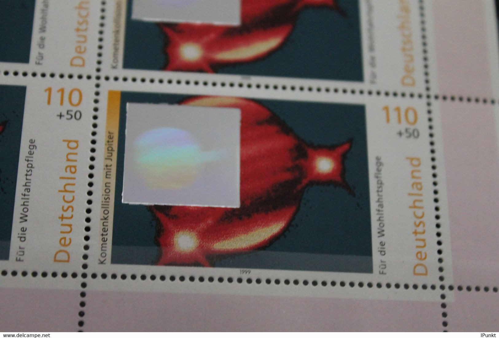 Deutschland, 1999, Hologramm, Für Die Wohlfahrtspflege: Der Kosmos, MiNr. 2080-81, Zehnerbogen, MNH - Hologrammes