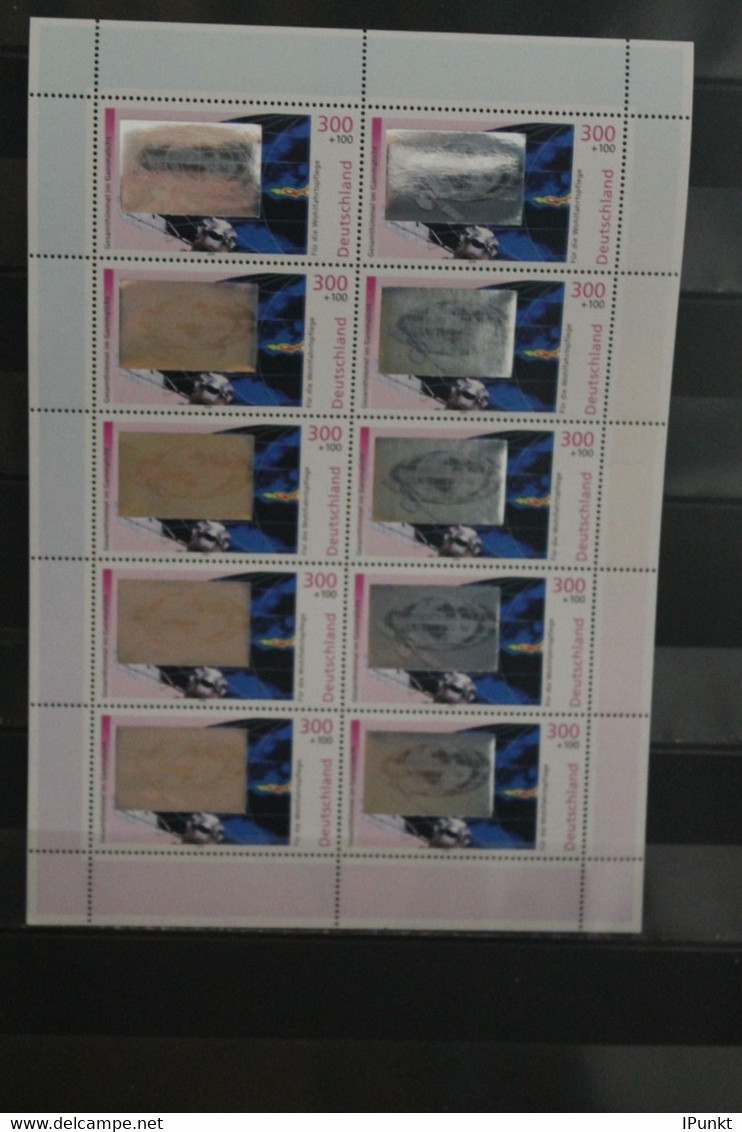 Deutschland, 1999, Hologramm, Für Die Wohlfahrtspflege: Der Kosmos, MiNr. 2080-81, Zehnerbogen, MNH - Hologrammes