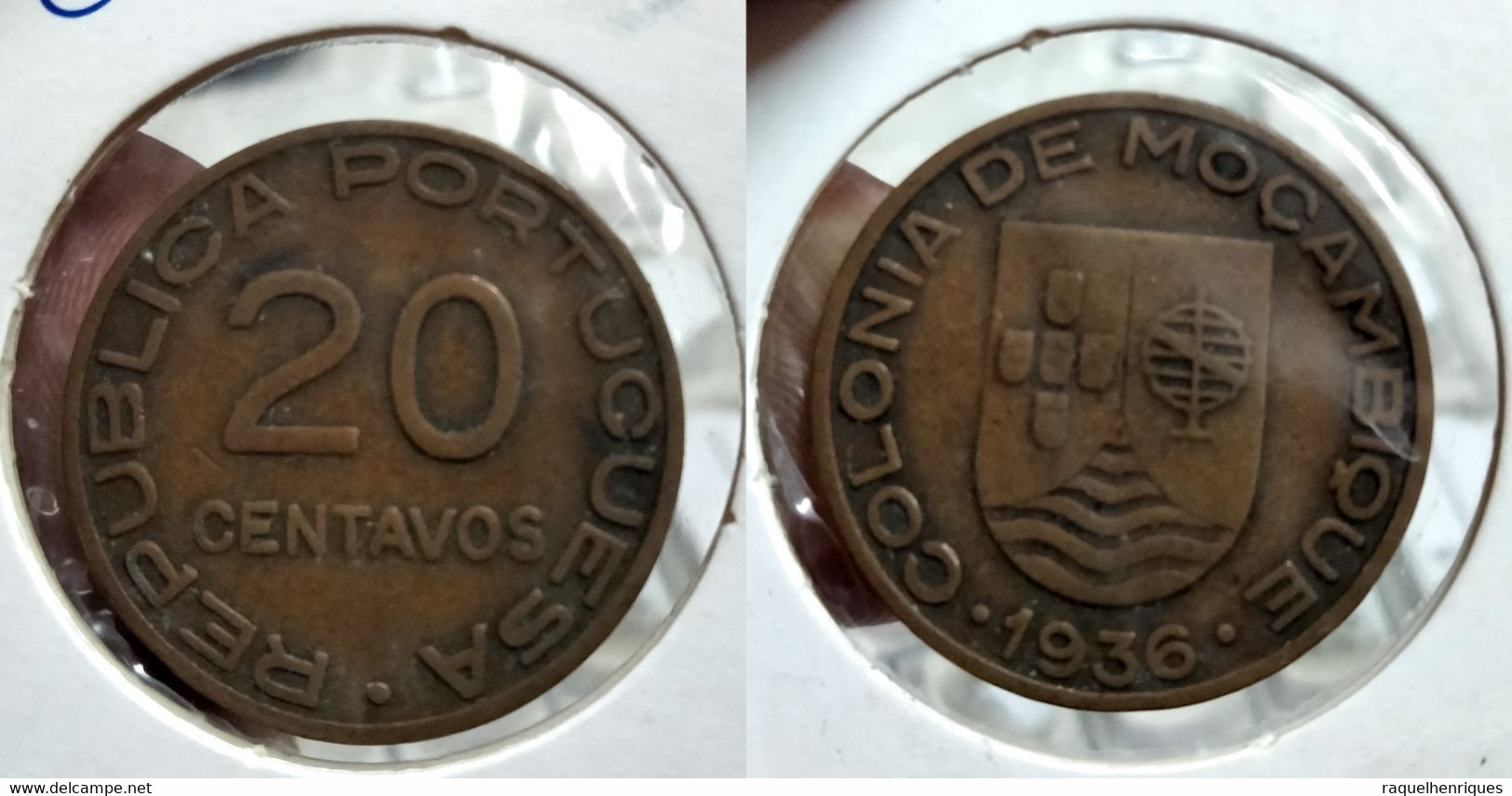 Portugal Mozambique 20 Centavos 1936 Km#64 (G#01-50) - Mozambique