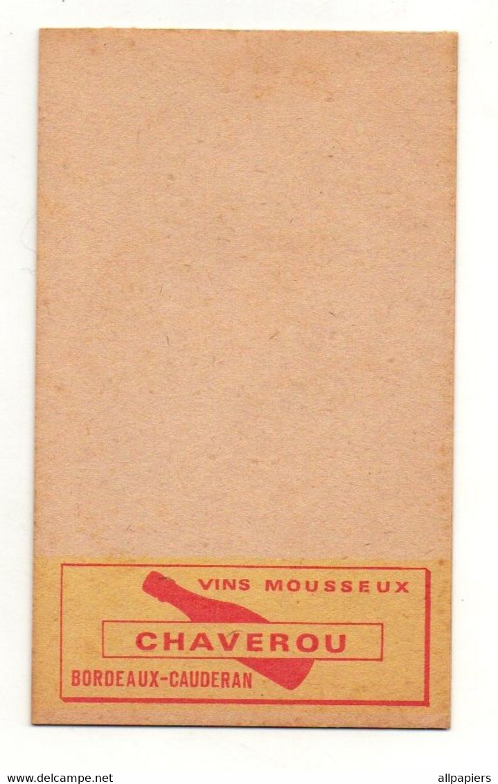 Carnet De Note, Addition Ou Facture Avec Publicité Chaverou Vins Mousseux Bordeaux-Cauderan - Format : 13.5x8 cm - Rechnungen