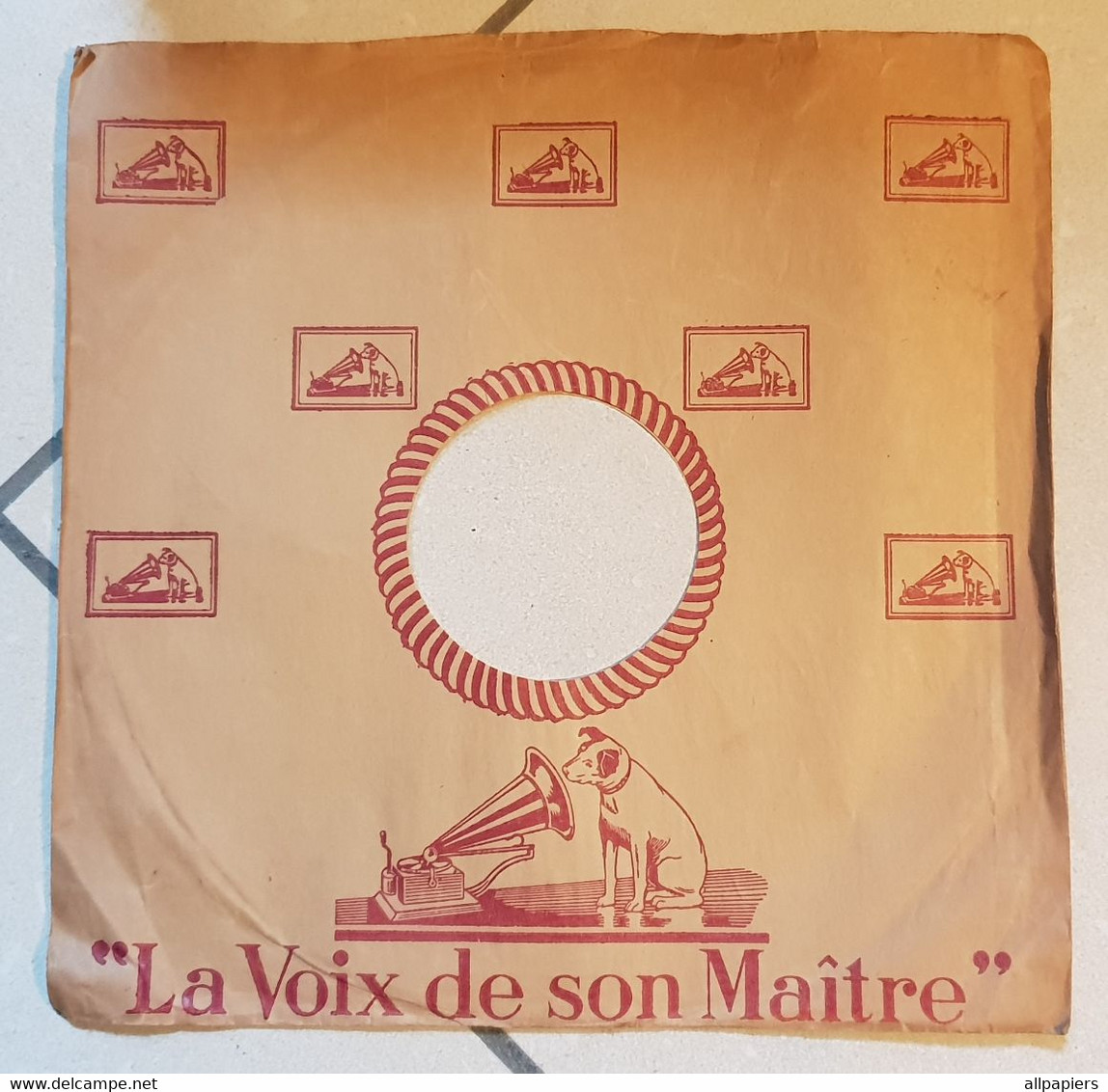 Pochette Papier De Vinyl 33 Tours "la Voix de Son Maître" - Format : 26x26 cm - Accessoires, Pochettes & Cartons
