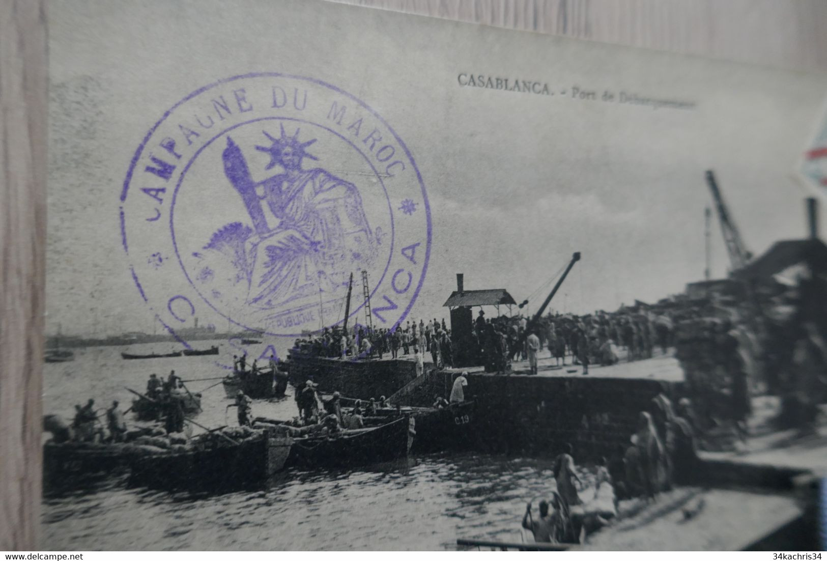 Sur CPA Casablanca Campagne Du Maroc TP Espagne Espana Surchargé Colonies - Militärstempel Ab 1900 (ausser Kriegszeiten)