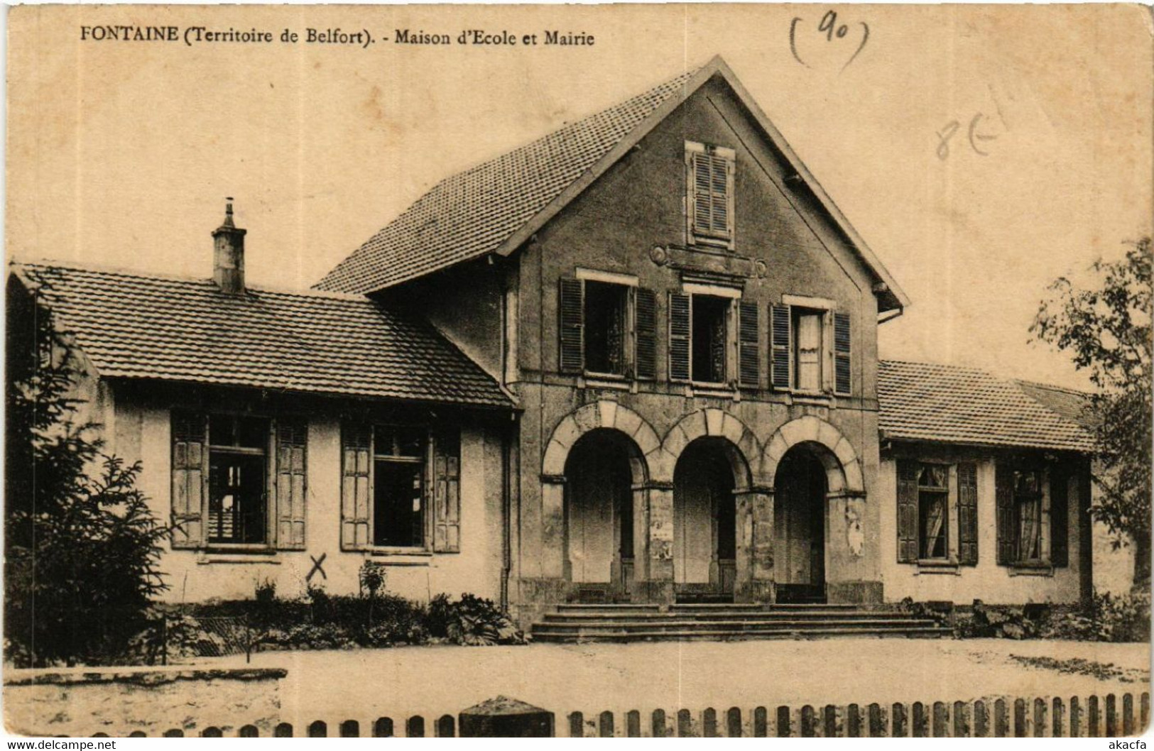 CPA Fontaine (Territoire De BELFORT) - Maison D'École Et Mairie (585095) - Fontaine