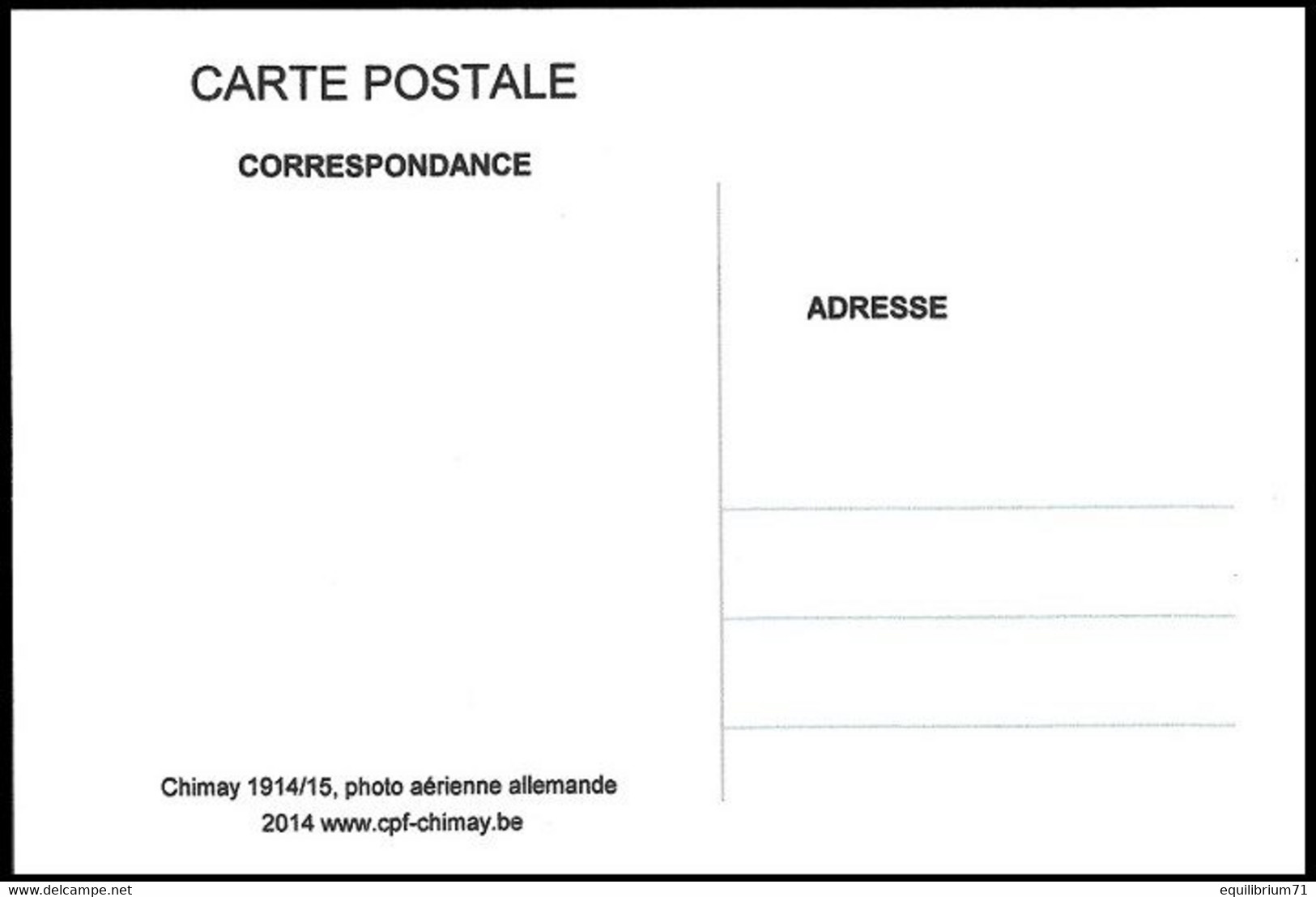 CM/MK - MYSTAMP° - 1914/1918 à Chimay - Photo Aérienne Allemande / Duitse Luchtfoto / Deutsches Luftbild - 2011-..