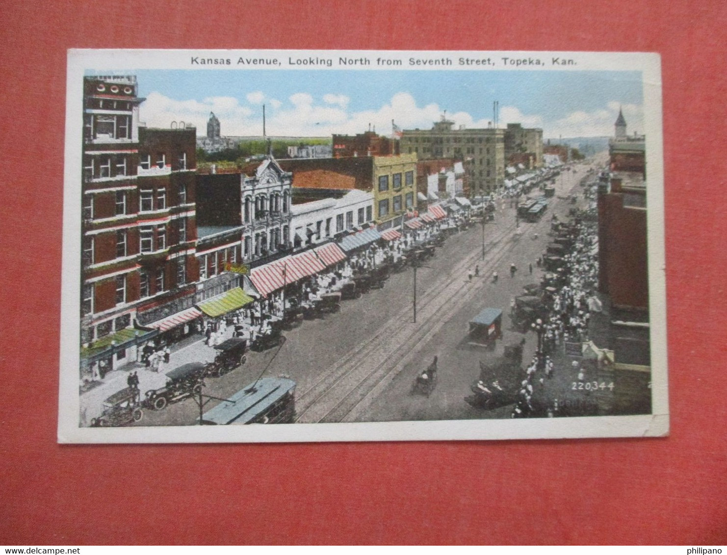 Kansas Avenue Paper Loss On Back   Kansas > Topeka       Ref  4927 - Topeka