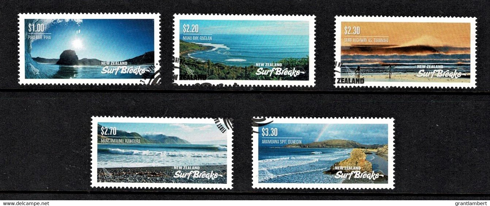 New Zealand 2017 Surf Breaks Set Of 5 Used - Used Stamps