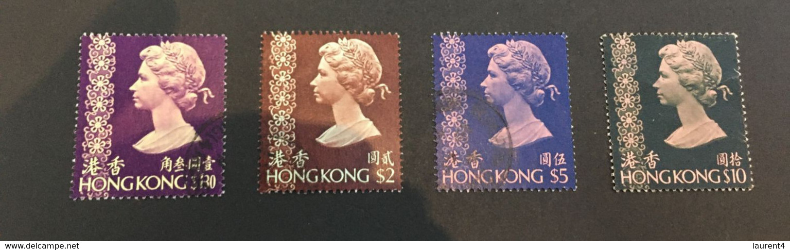 (stamp 15-05-2021) Hong Kong  - 4 Stamps - Queen Elizabeth - $ 1.30 - $ 2 - $ 5 - $ 10 - Otros & Sin Clasificación