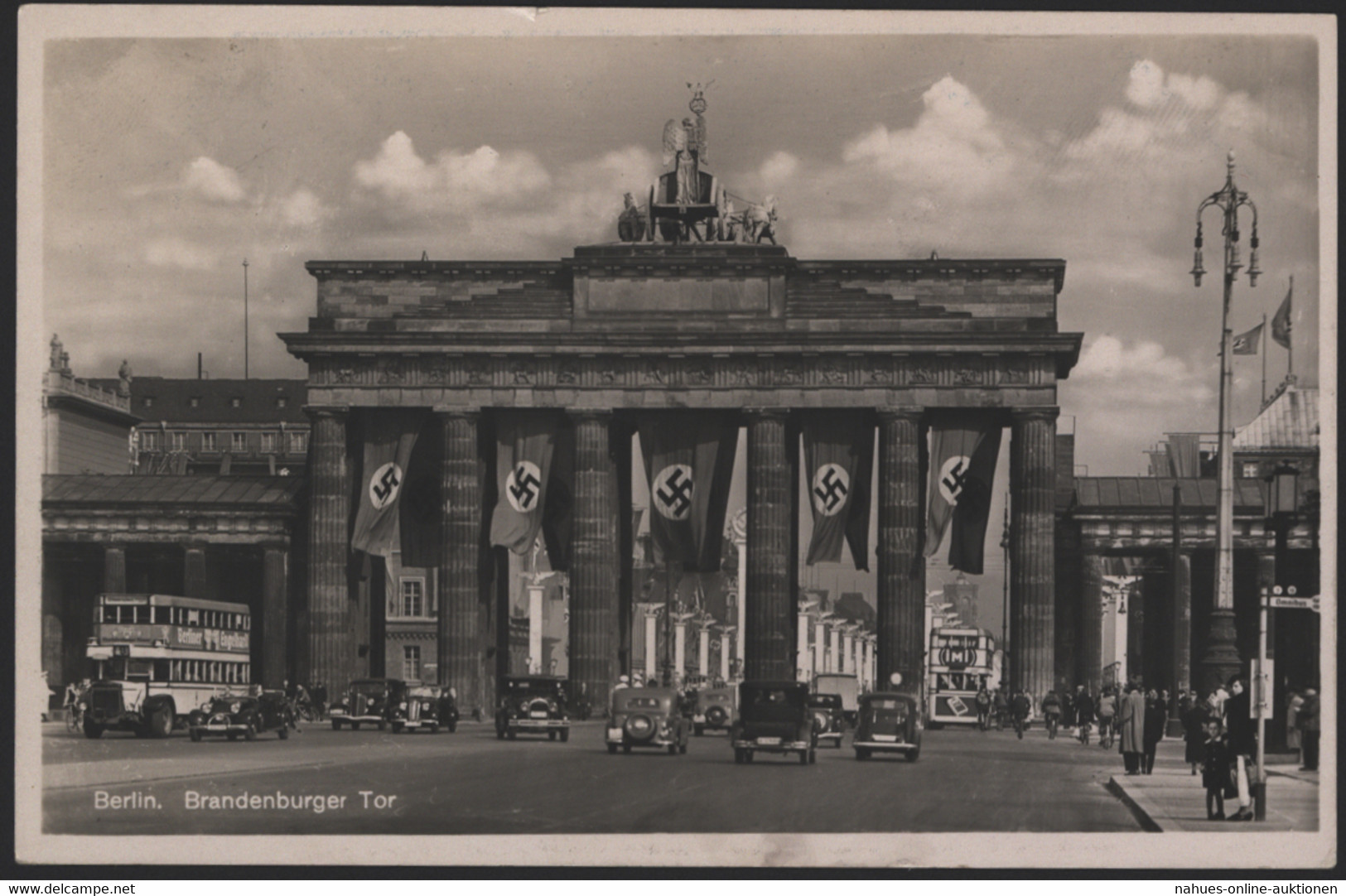 Ansichtskarte Berlin Brandenburger Feldpost Auto Bus Ab Velten N. Halle Saale - Altri & Non Classificati