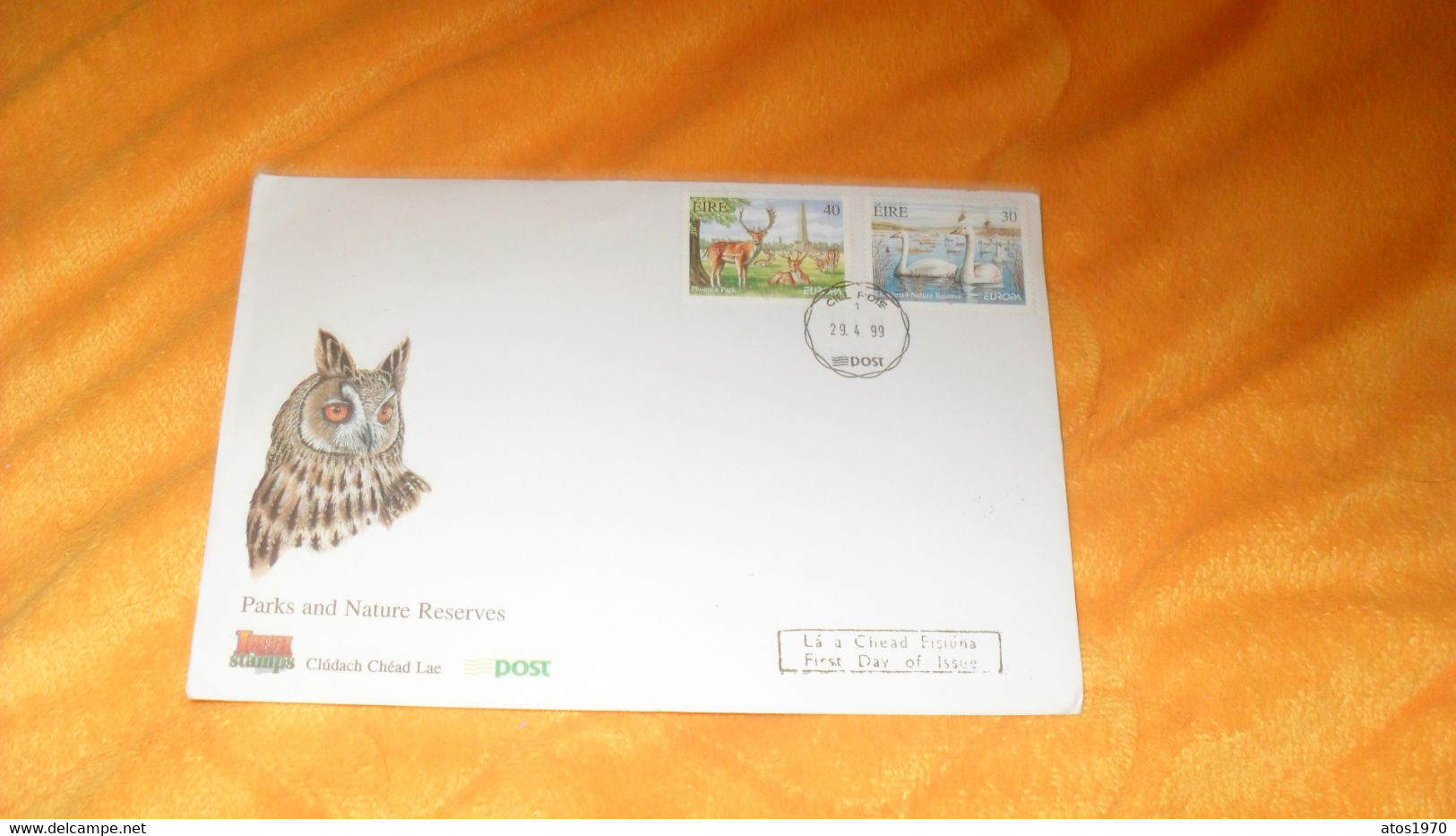 ENVELOPPE FDC DE 1999.../ PARKS AND NATURE RESERVES IRLANDE..CACHET + TIMBRES X2 EIRE EUROPA.. - Portomarken