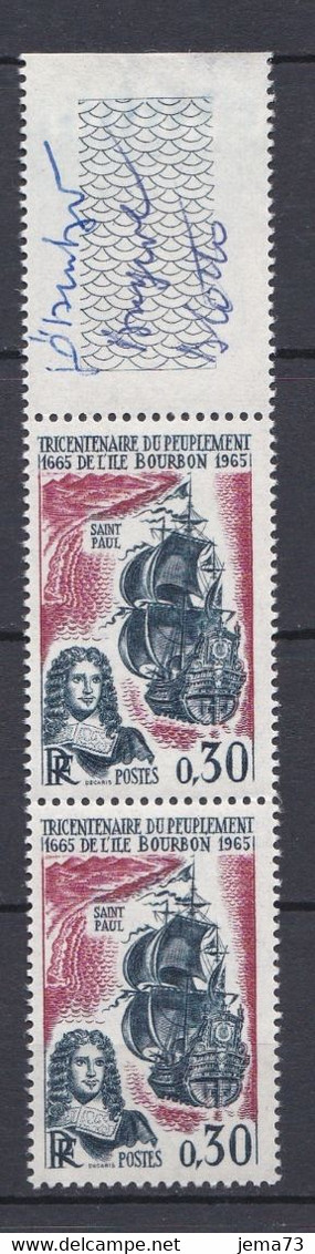 N° 1461 Tricentenaire Du Repeuplement De L'Ile Bourbon: Belle Paire De 2  Timbres Neuf Impeccable Sans Charnière - Unused Stamps