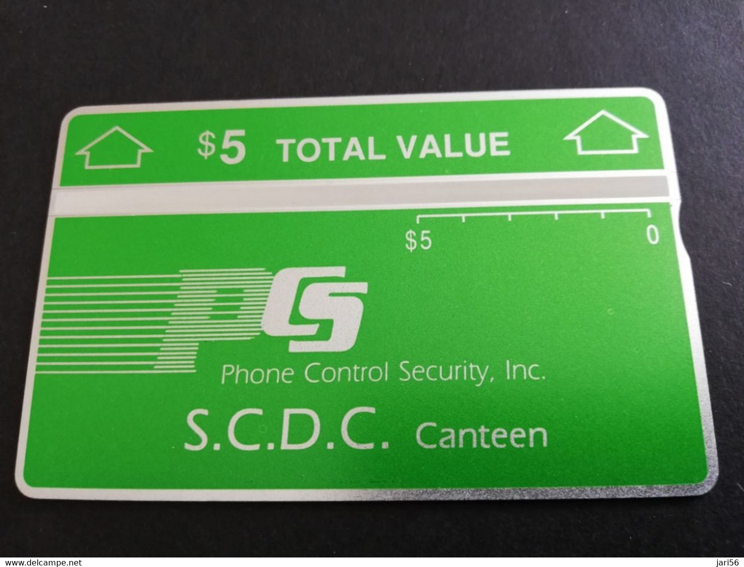 UNITED STATES USA AMERIKA  $5, Green  - S.C.D.C. CANTEEN   L&G CARD 906E  MINT **5545** - [1] Holographic Cards (Landis & Gyr)