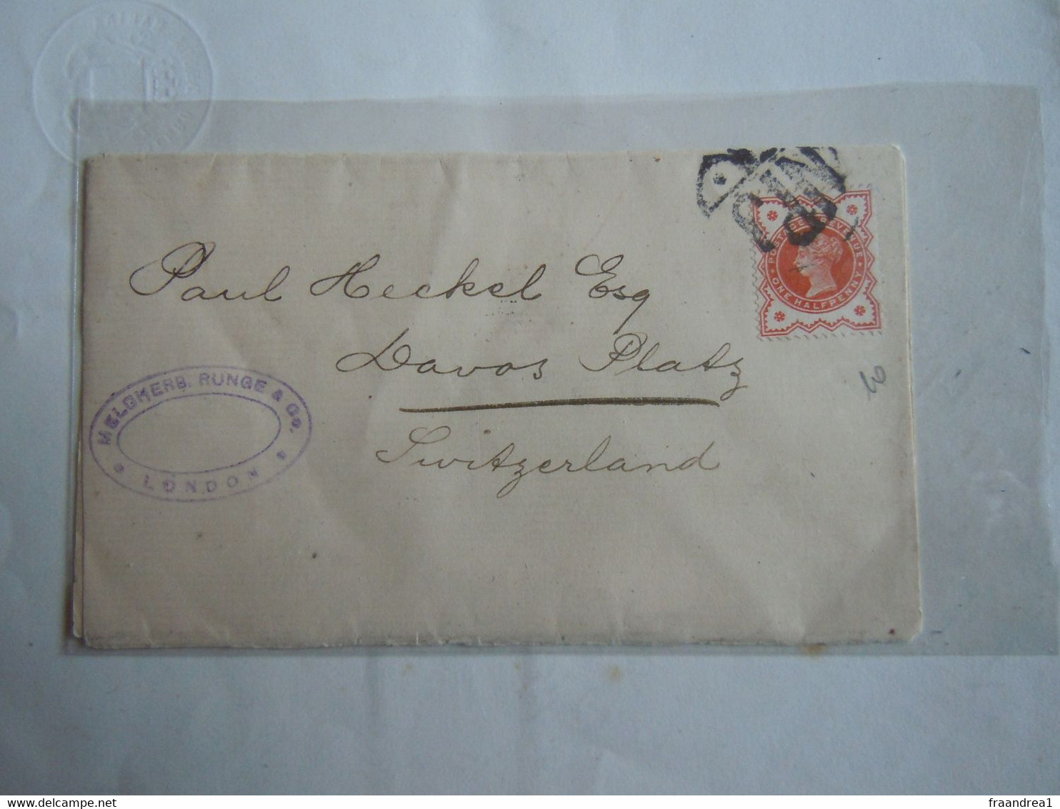 COVER 1 1\2 PENCE 1890 ??  TO SVIZZERA - Lettres & Documents