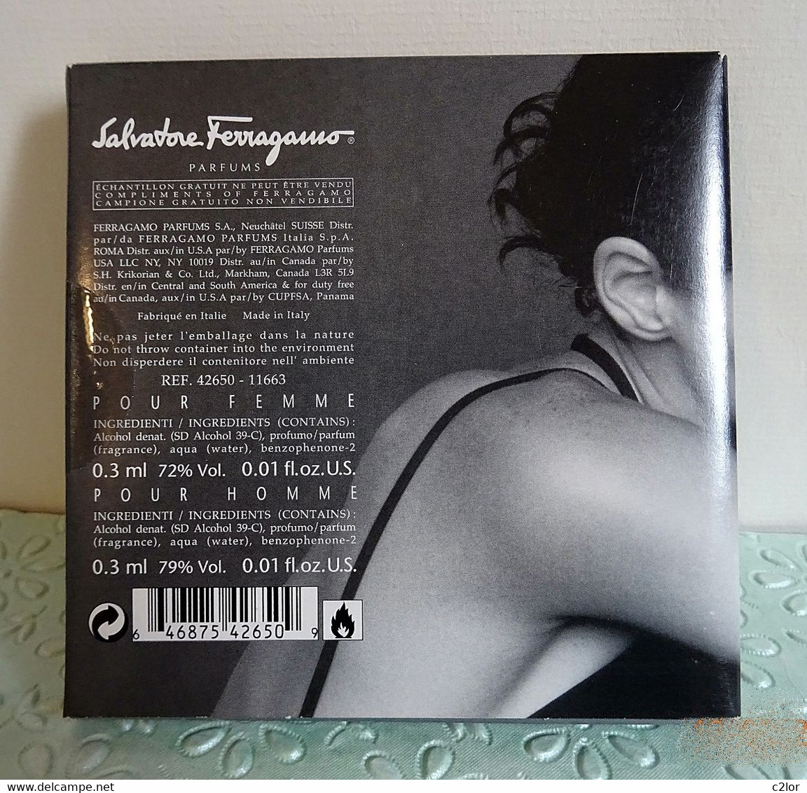 Pochette De 2 échantillons/tubes De Parfum SALVATORE FERRAGAMO (homme Et Femme) - Parfums - Stalen