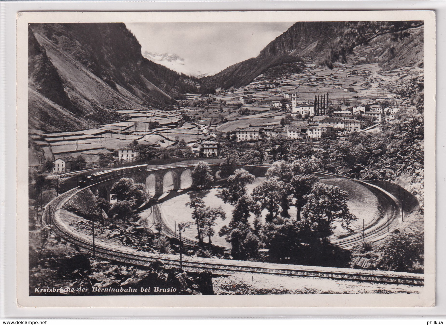 Kreisbrücke Der Berninabahn Bei Brusio (GRUBÜNDEN) (Nadelstich) - Brusio