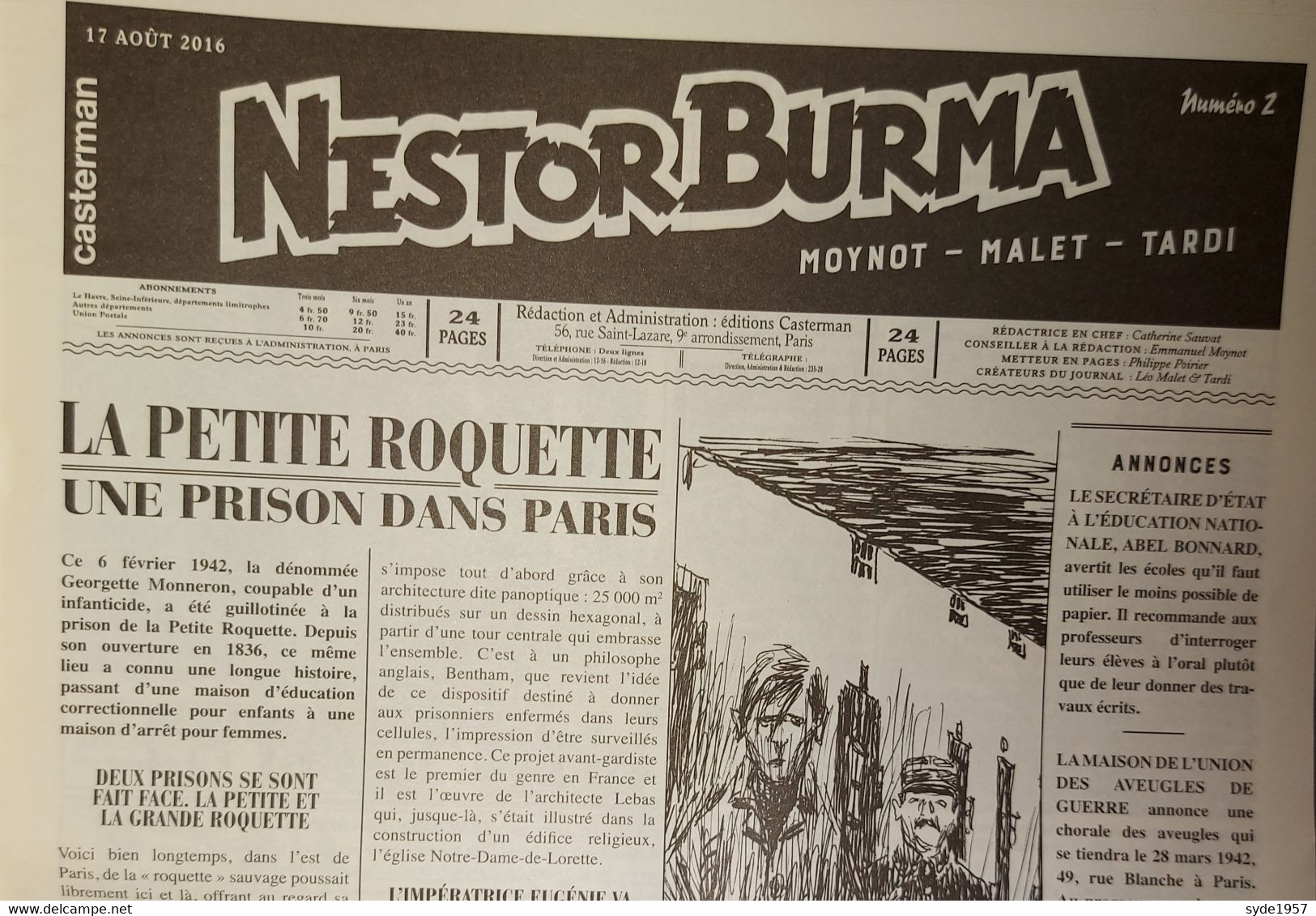 Nestor BURMA Contre C.Q.F.D. Prébublication Complète En 3 Numéros - Nestor Burma