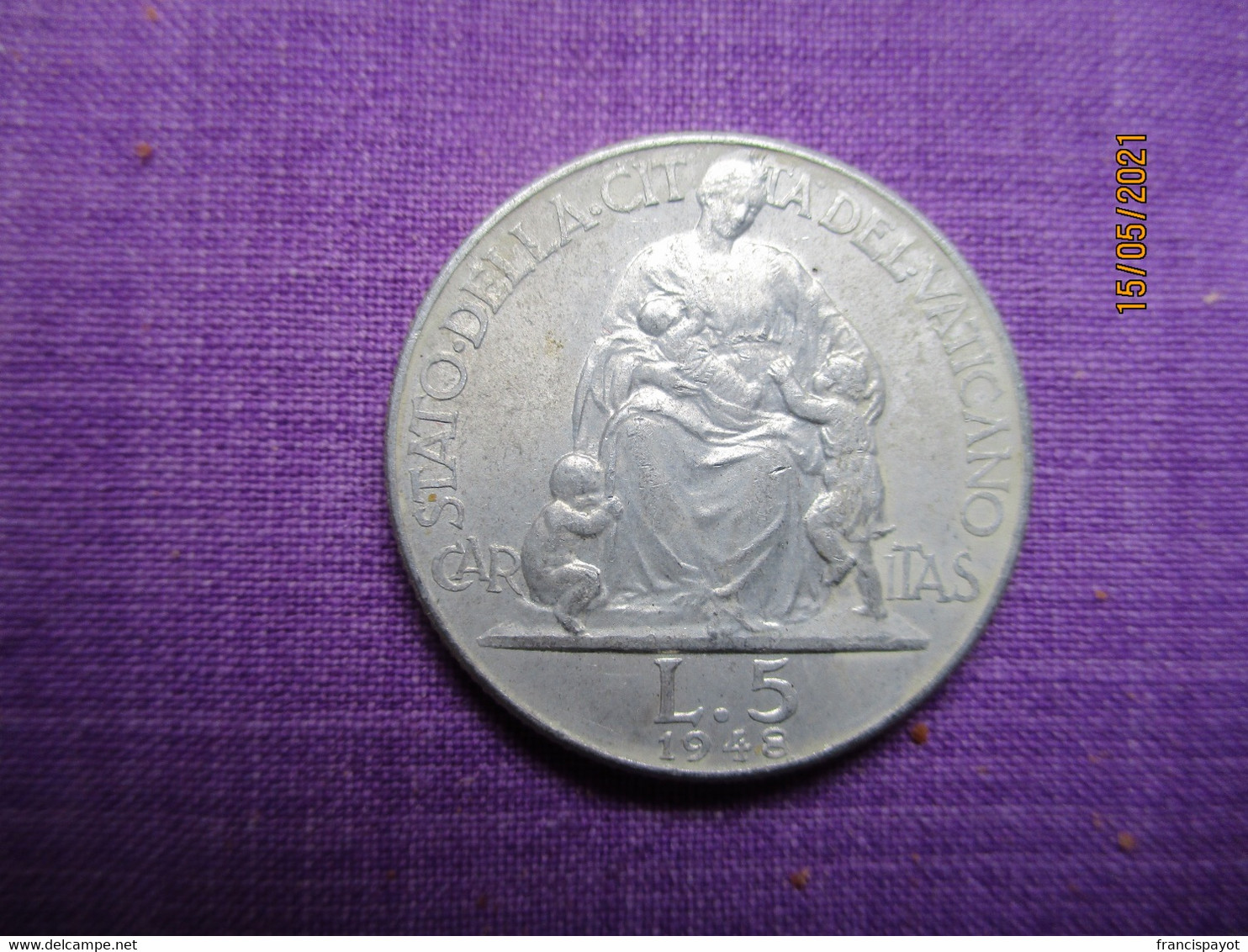 Vatican: 5 Lire 1948 - Vaticano