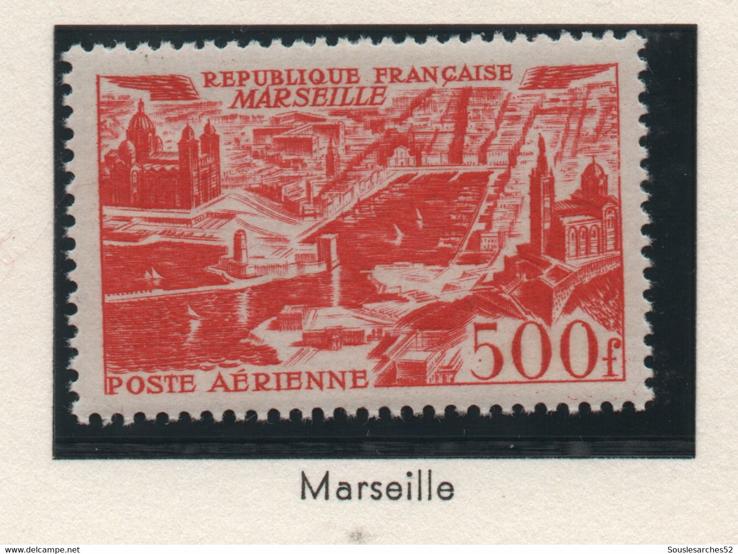 Lot De 2 Timbres Neufs Poste Aérienne 1949 YT PA 26 Et 27 - 300 F. Violet (Lyon) Et 500 F. Rouge (Marseille) - 1927-1959 Ungebraucht