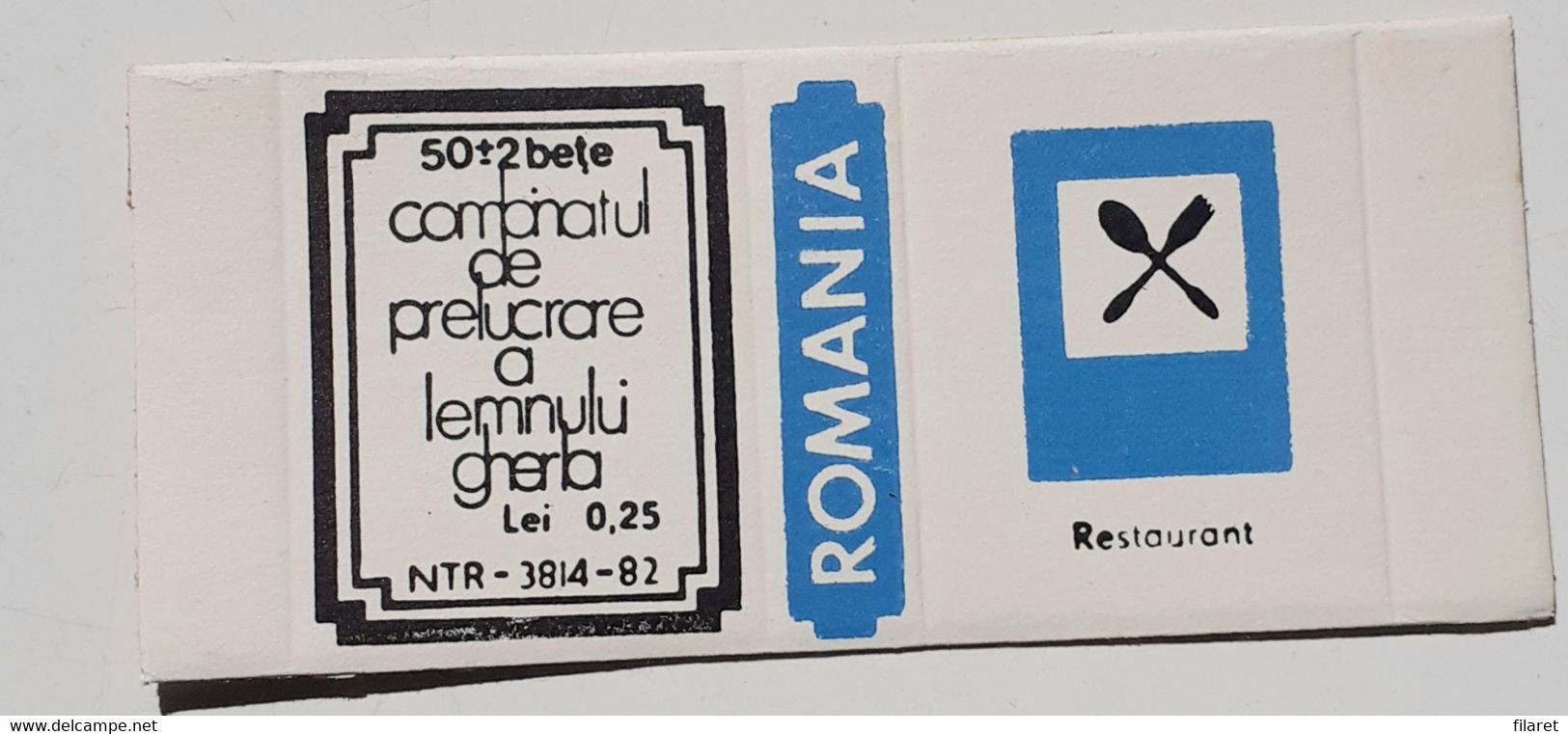 PANNEAUX ROUTIERS/ ROAD SIGNS/SEGNALI STRADALI,ROMANIA,GHERLA MATCHBOXES FACTORY,SKILLET UNFOLDED,1980 PERIOD - Scatole Di Fiammiferi