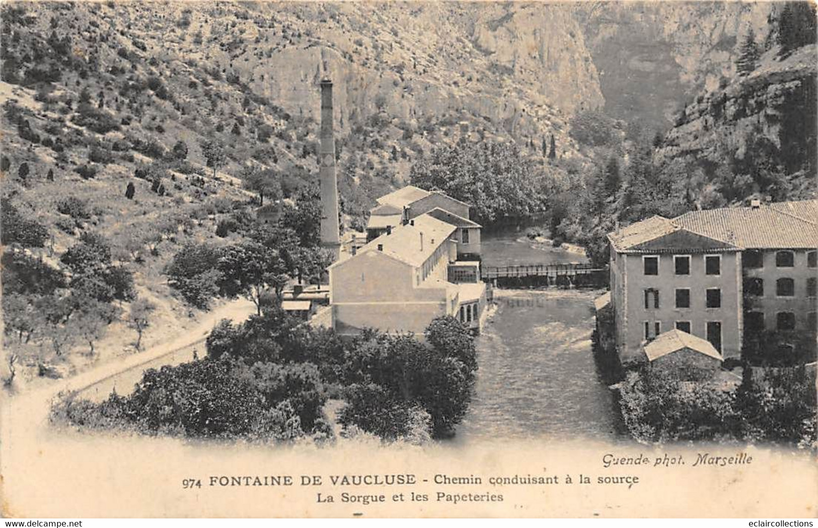Fontaine De Vaucluse        84         Chemin Conduisant à La Source Et Les Papeteries     (voir Scan) - Andere & Zonder Classificatie