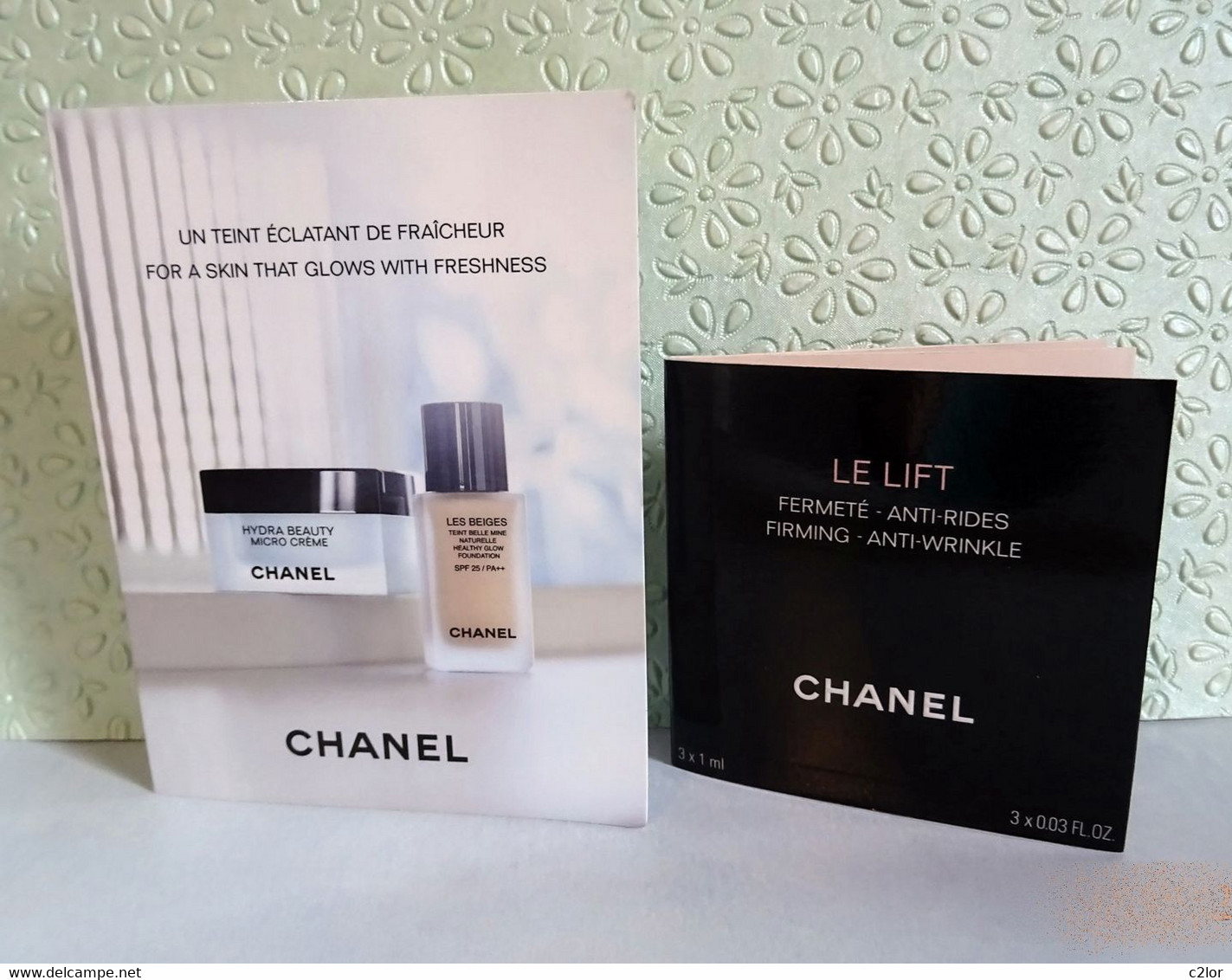 Lot CHANEL De  Doses D'essai "LIFT, HYDRA BEAUTY, LES BEIGES" Sur Cartonnage Pour Collection - Echantillons (tubes Sur Carte)